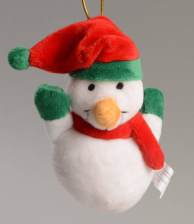 Winterberry Plush Snowman Ornament