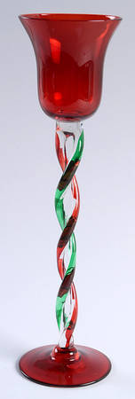 Winterberry 11" Glassware Stemmed Votive Candleholder