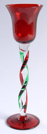 Winterberry 10" Glassware Stemmed Votive Candleholder