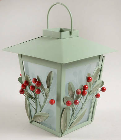 Winterberry Hanging Metal Votive Lantern