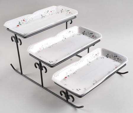Winterberry 3 Step Metal Buffet Stand