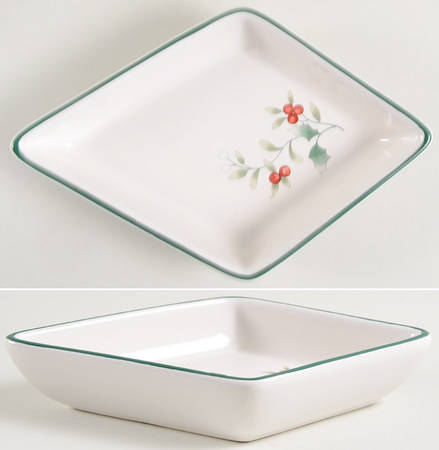 Winterberry Individual 5 Section Star Shaped Dish
