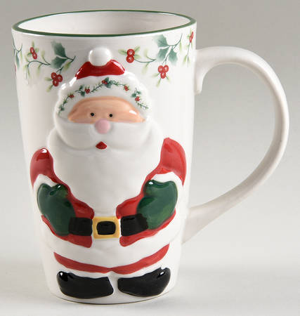 Winterberry Santa Mug