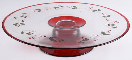 Winterberry 12" Glassware Cake Stand