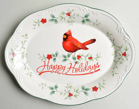 Winterberry 10" Oval Serving Platter