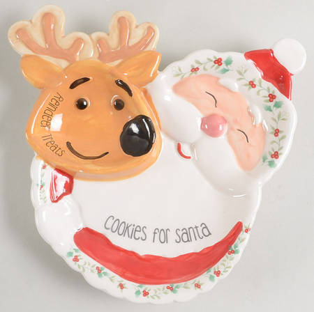 Winterberry "Cookies for Santa" Figural Plate