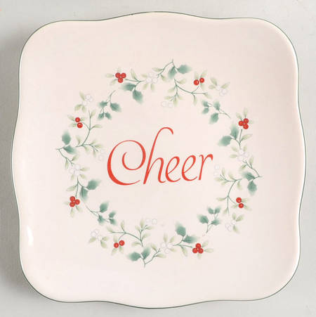 Winterberry Square Appetizer Plate