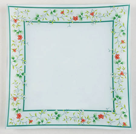 Winterberry 11" Glassware Square Platter