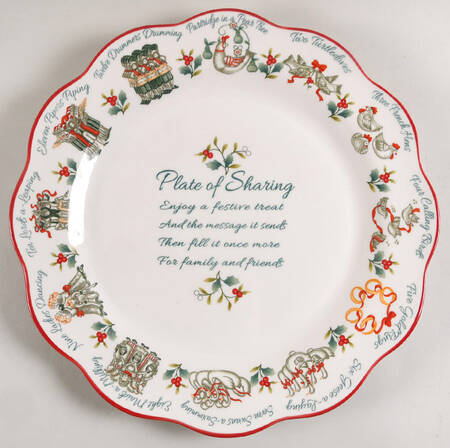 Winterberry 12 Days of Christmas Round Platter