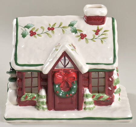 Winterberry Electric Lighted Log Cabin