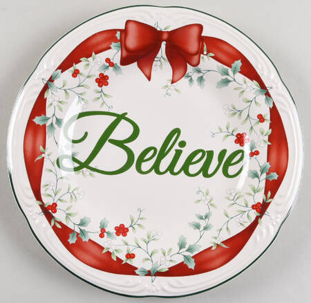 Winterberry Red Ribbon Salad Plate