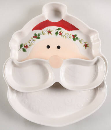 Winterberry Santa Tray with Removable Mustache