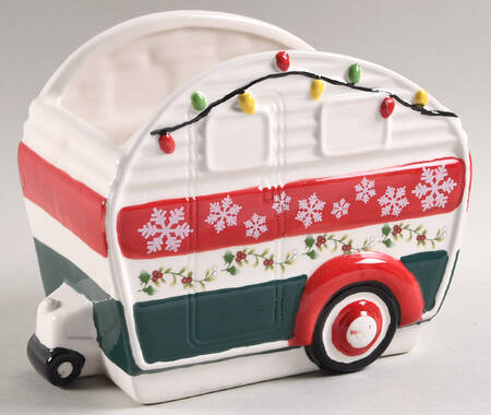 Winterberry Trailer Shaped Open Figural Candy Dish