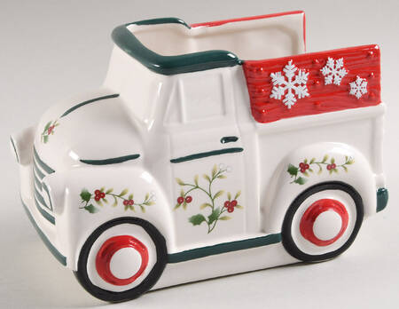 Winterberry Truck Shaped Open Figural Candy Dish