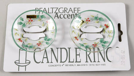 Winterberry Glassware Bobeche/Candle Ring - Set of 2