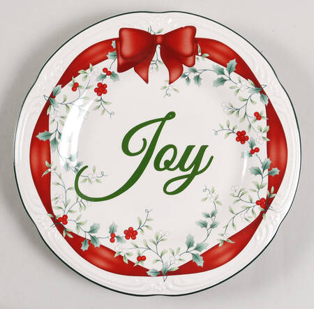 Winterberry Red Ribbon Salad Plate
