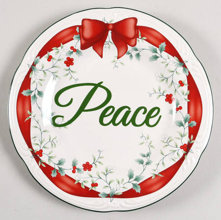 Winterberry Red Ribbon Salad Plate