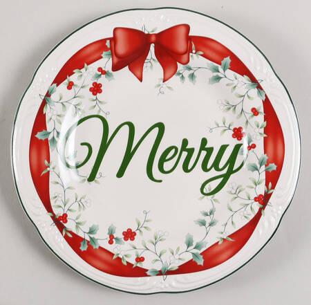 Winterberry Red Ribbon Salad Plate