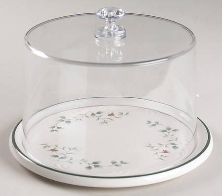 Winterberry Cheese Dish W/Glass Dome