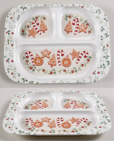 Winterberry Melamine Divided Child's Plate
