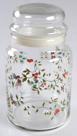 Winterberry Glassware Candy Jar & Lid