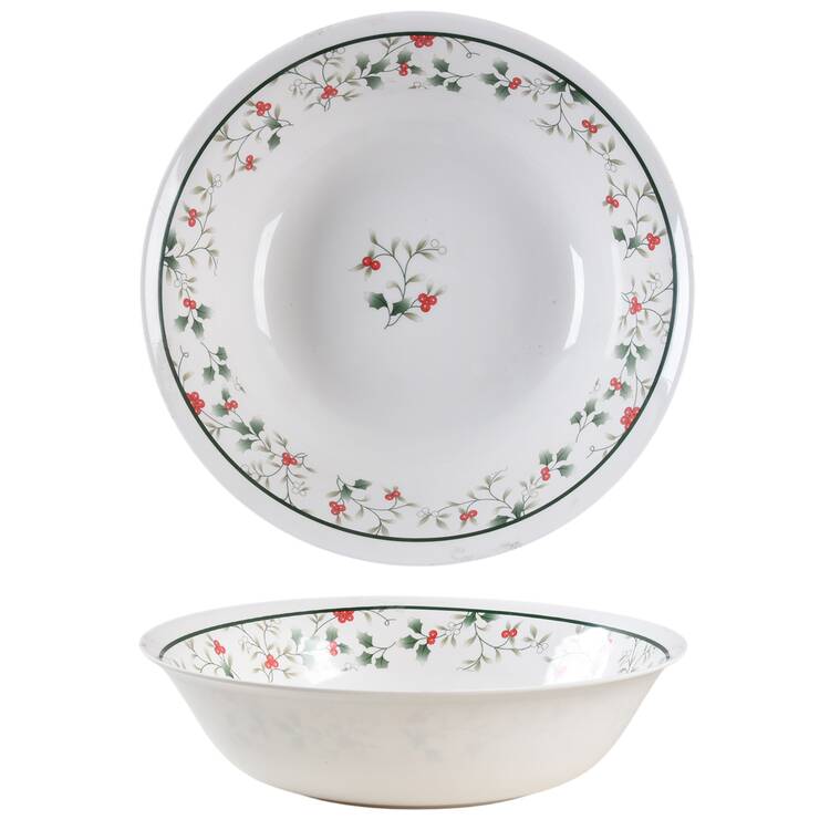 Winterberry 11" Large Melamine Salad Serving Bowl