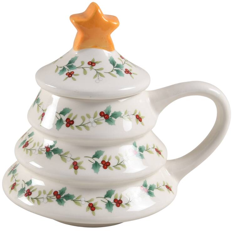 Winterberry Figural Mug & Lid