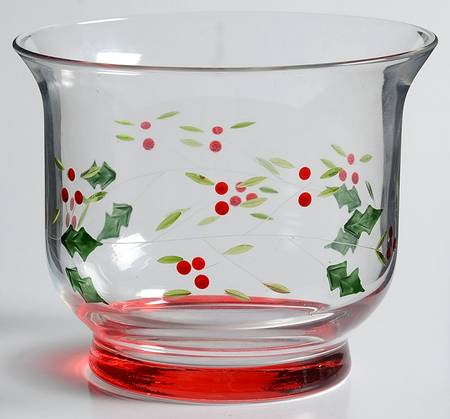 Winterberry Hand Painted Glassware Votive Candleholder