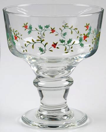 Winterberry Glassware Footed Dessert