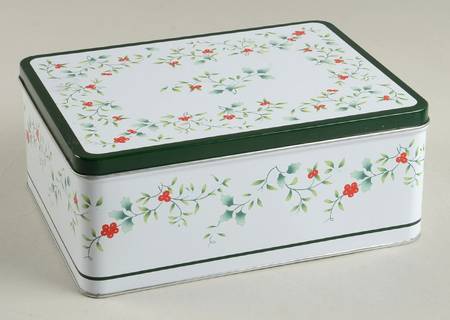 Winterberry Medium Rectangular Storage Tin