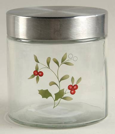 Winterberry Small Glassware Canister