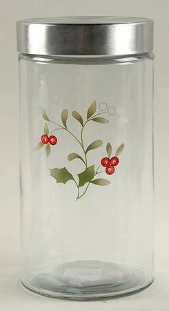 Winterberry Large Glassware Canister