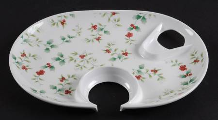 Winterberry Melamine Individual Party Platter