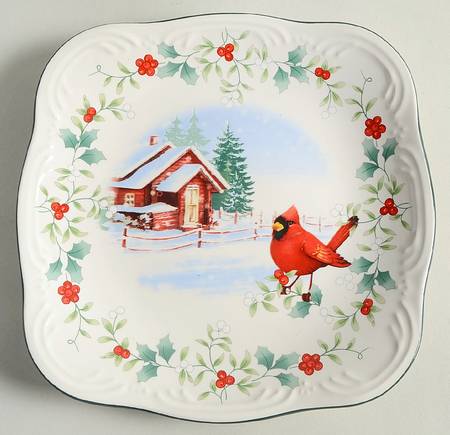 Winterberry Square Accent Salad Plate
