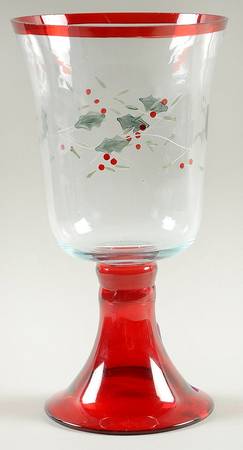 Winterberry 10" Glassware Pedestal Hurricane