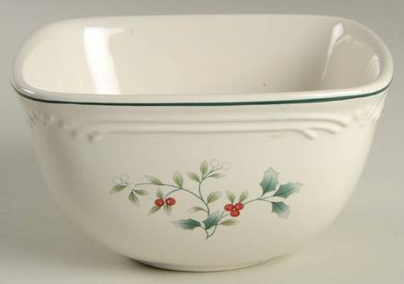 Winterberry Deep Square Soup Cereal Bowl