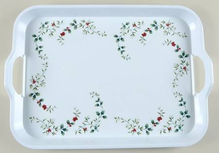 Winterberry 18" Handled Melamine Tray