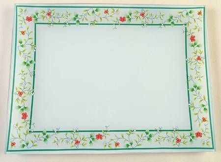 Winterberry 15" Glass Rectangular Platter