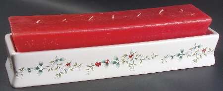Winterberry Candleholder with 7 Light Brick Candle