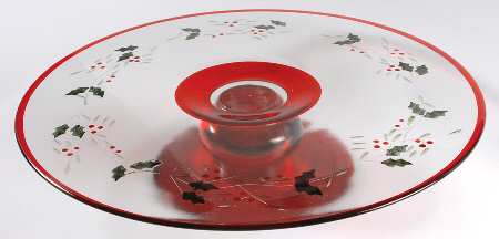 Winterberry 12" Glassware Cake Stand