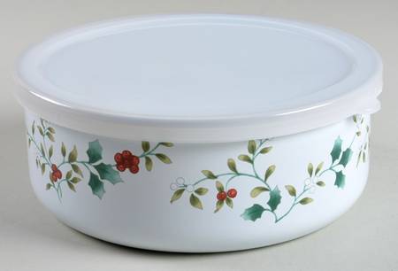 Winterberry 6 5/8" Metal Bowl W/Plastic Lid