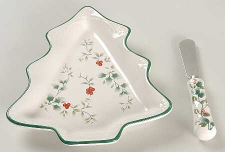 Winterberry Tree Shaped Dish & Spreader