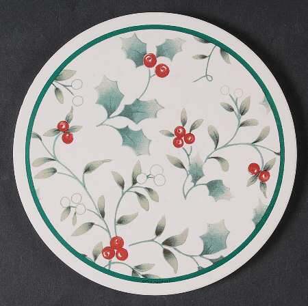 Winterberry Round Cork Back Trivet