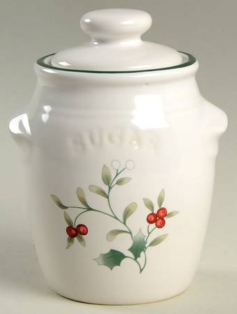 Winterberry Miniature Sugar Crock with Lid