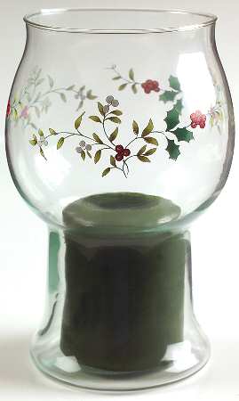 Winterberry Glass Pillar Float Candleholder