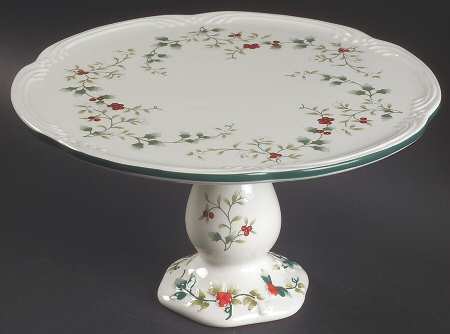 Winterberry 10" Diameter Pedestal Cake Stand