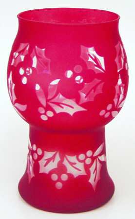 Winterberry Glass Pillar Float Candleholder