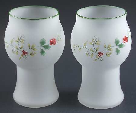 Winterberry Glass Mini Pillr Float Candleholder - Set of 2