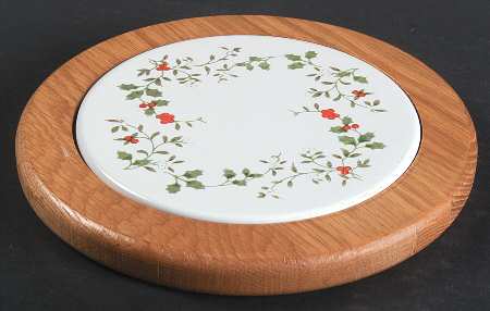 Winterberry Wood Base Cheese Dish, Base Only
