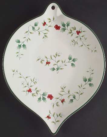 Winterberry Ornament Shape Cookie Plate